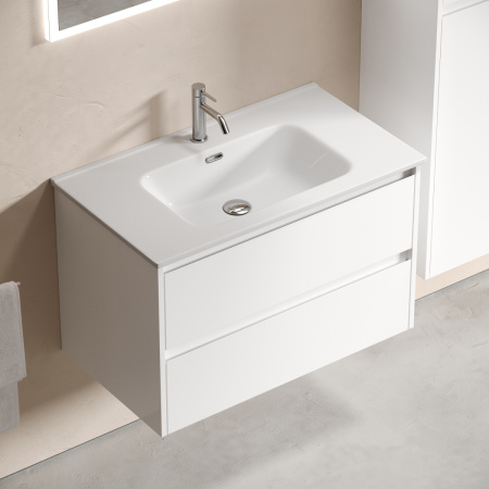 Тумба под раковину Sancos Libra LB80W 80х50 подвесная цвет белый